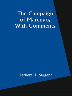 cover image of The Campaign of Marengo, with Comments